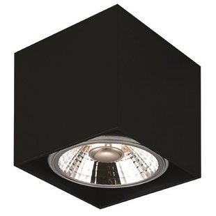 Modern 1 spot lamp rectangle black 12W