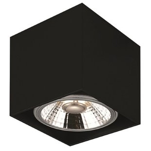Moderne 1-Spot-Lampe, rechteckig, schwarz, 12 W