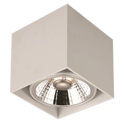 Plafonnier carré Fantasia BOX-1L, 1 spot AR110, blanc