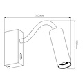 Fantasia Aplique de pared LED Fantasia Lopal orientable / lámpara de lectura con interruptor, blanco