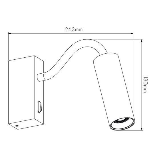 Lampe de chevet LED design blanche orientable 4,5W module 300 lumen