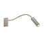 Fantasia Lopal aplique de pared LED / lámpara de lectura, brazo orientable, 4,5W COB LED, 300 lúmenes 2700K, blanco aluminio