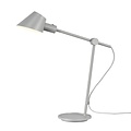 Lampe de table grise, métal et aluminium, culot E27 max 40W, hauteur 53,1 cm, abat-jour 15 cm, IP20, câble 250 cm