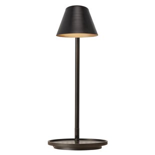 Table lamp black with aluminium base, dimmable LED 14.5W