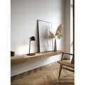 Table lamp black, height 47 cm, shade Ø14.5 cm, dimmable 14.5W LED module, IP20, black textile cable 180 cm