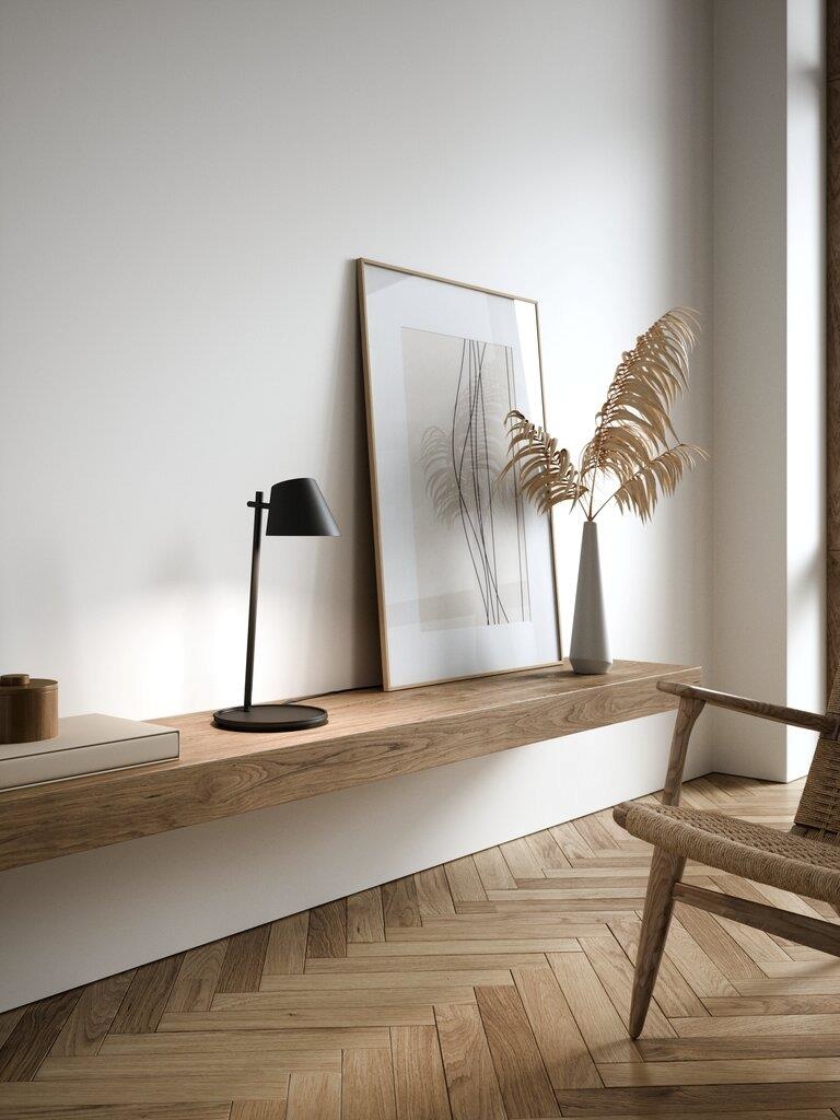 Moderne, minimalistische und multifunktionale Design-Tischlampe - schwarz |