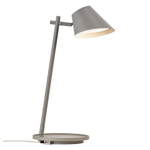 Moderne, minimalistische und multifunktionale Design-Tischlampe - grau