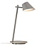 Tafellamp in grijs aluminium, hoogte 47 cm, kap Ø14,5 cm, incl. dimbare 14,5W LED-module, IP20, grijze textielkabel 180 cm