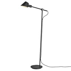 Lampadaire design moderne minimaliste, métal, noir, E27