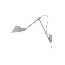 Stay wall lamp adjustable grey metal with aluminium E27