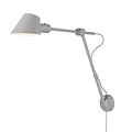 Stay aplique de pared Nordlux, brazo orientable, metal gris con aluminio, casquillo E27 máx. 60W, IP20, altura 54,5 cm