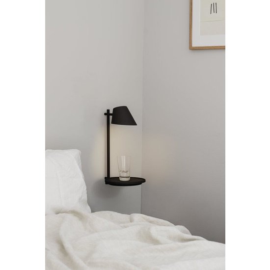 Moderne, minimalistische en multifunctionele design wandlamp - zwart