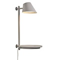Gray aluminium wall lamp with built-in 14.5W LED module, dimmable, IP20, height 44.5 cm
