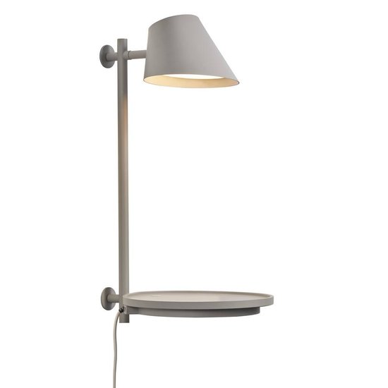 Gray aluminium wall lamp with built-in 14.5W LED module, dimmable, IP20, height 44.5 cm