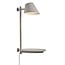 Graue Aluminium-Wandleuchte mit eingebautem 14,5W LED-Modul, dimmbar, IP20, Höhe 44,5 cm