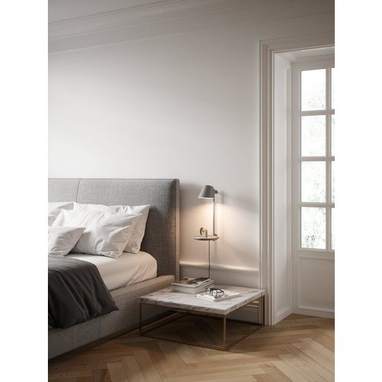 Applique murale grise en aluminium, module LED 14,5W intégré, dimmable, IP20, hauteur 44,5 cm