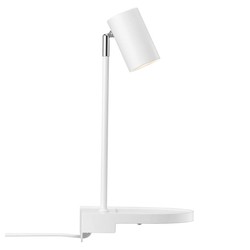 Applique GU10 orientable, métal blanc, Ø6 cm, IP20