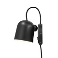 Angle GU10 wandlamp, verstelbaar en richtbaar, grijs metaal met kunststof detail, IP20, hoogte 19,1 cm, lichtbron niet inbegrepen