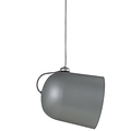 Suspension Angle 25 E27, métal gris avec abat-jour orientable, câble textile gris 300 cm, hauteur 31,5 cm, IP20