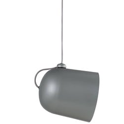 Suspension Angle 25 E27 grise, abat-jour orientable