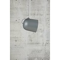 Angle 25 Pendelleuchte E27, graues Metall mit schwenkbarem Schirm, 300 cm graues Textilkabel, Höhe 31,5 cm, IP20