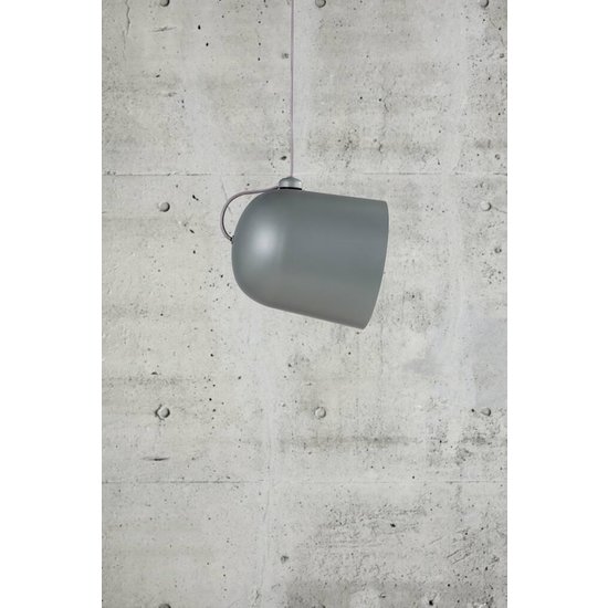 Angle 25 pendant lamp E27, grey metal with adjustable shade, 300 cm grey textile cable, height 31.5 cm, IP20