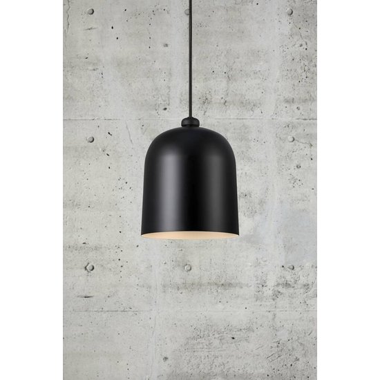 Angle 25 suspension en métal noir, abat-jour orientable, culot E27 max. 60W, IP20, hauteur 31,5 cm, dimmable avec ampoule compatible