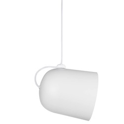 Pendant lamp industrial, directional and contemporary look - white/telegrey