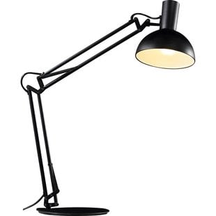 Tafel-, wand- en bureaulamp zwart metaal, E27, dimbaar, 52 cm
