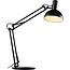 Lampe de table, murale et bureau en métal noir, 52 cm, douille E27, dimmable avec ampoule adaptée, IP20, ampoule non incluse.
