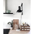 Table, wall and desk lamp in black metal, 52 cm, E27 fitting, dimmable with suitable bulb, IP20, bulb not included.