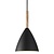 Hanglamp zwart metaal en hout, E27 fitting, dimbaar
