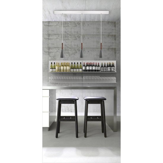 Hanglamp charmant, elegant en strak design - grijs