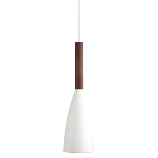 Nordlux hanglamp wit, strak design, hout en metaal