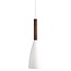 Nordlux pendant lamp white, sleek and elegant design, height 35cm, shade Ø10cm, E27, wood and metal