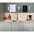 Nordlux minimalistische plafondlamp wit, verstelbaar, cilindervormig Ø6cm, hoogte 27cm, GU10
