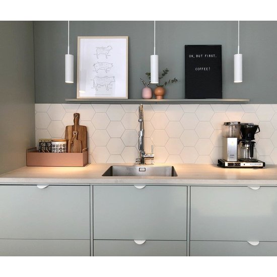 Minimalistische, elegante, verstelbare plafondlamp - wit