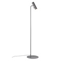 Lámpara de pie diseño escandinavo, orientable, gris, 141 cm, casquillo GU10, regulable