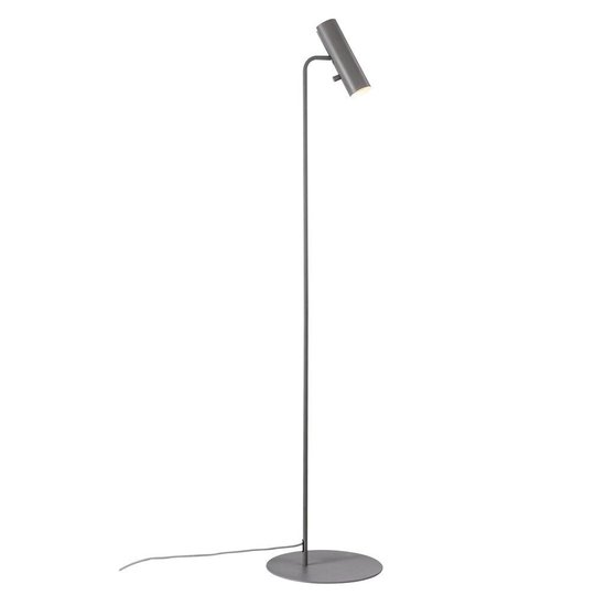 Floor lamp of Scandinavian elegance, slim and adjustable - gray