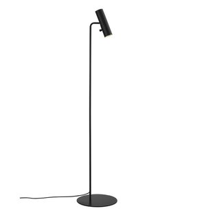 Floor lamp of Scandinavian elegance, slim and adjustable - black