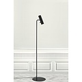 Black metal floor lamp, 141 cm, adjustable arm, GU10 socket max. 8W (bulb excl.), IP20