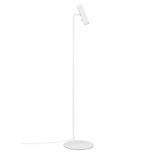Lámpara de pie de elegancia escandinava, delgada y ajustable - blanco