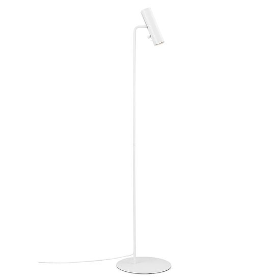 Nordlux skandinavische Stehlampe weiß, schlank und verstellbar, Höhe 141cm, Schirm Ø6cm, GU10
