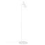 Nordlux lampadaire scandinave blanc, fin et orientable, hauteur 141cm, abat-jour Ø6cm, douille GU10
