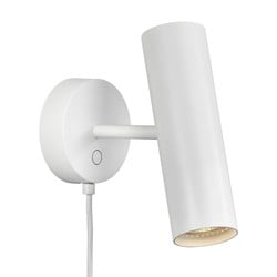 Adjustable wall lamp GU10 metal white with replaceable cable