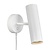 Lámpara de pared orientable GU10, metal blanco, cable reemplazable