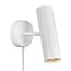 Verstellbare Wandleuchte aus Metall, weiß, mit GU10-Fassung (max. 8W), IP20 und austauschbarem 200-cm-Kabel