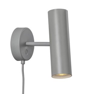 Aplique cilíndrico orientable GU10 gris metal IP20