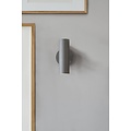 Verstellbare Zylinder-Wandleuchte aus grauem Metall, GU10-Fassung max. 8W, IP20, Höhe 20 cm, Kabel 200 cm