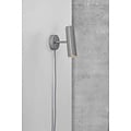 Wandlamp cilinder verstelbaar, grijs metaal, GU10-fitting max. 8W, IP20, hoogte 20 cm, kabel 200 cm